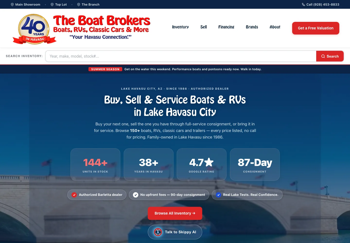 The Boat Broker website built by GAP Industries
