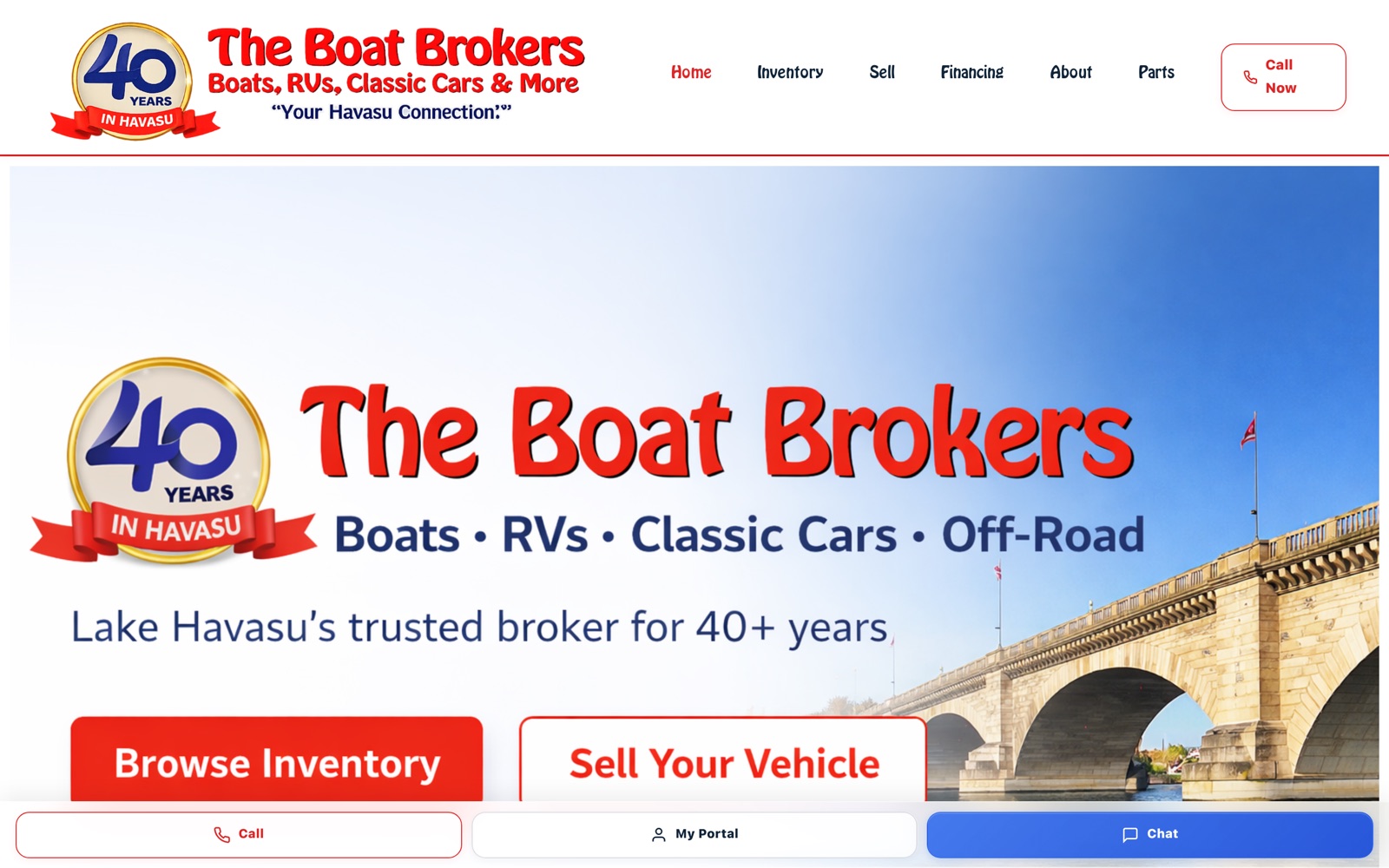 The Boat Brokers homepage — premium glassmorphism design, integrated lead capture, custom platform